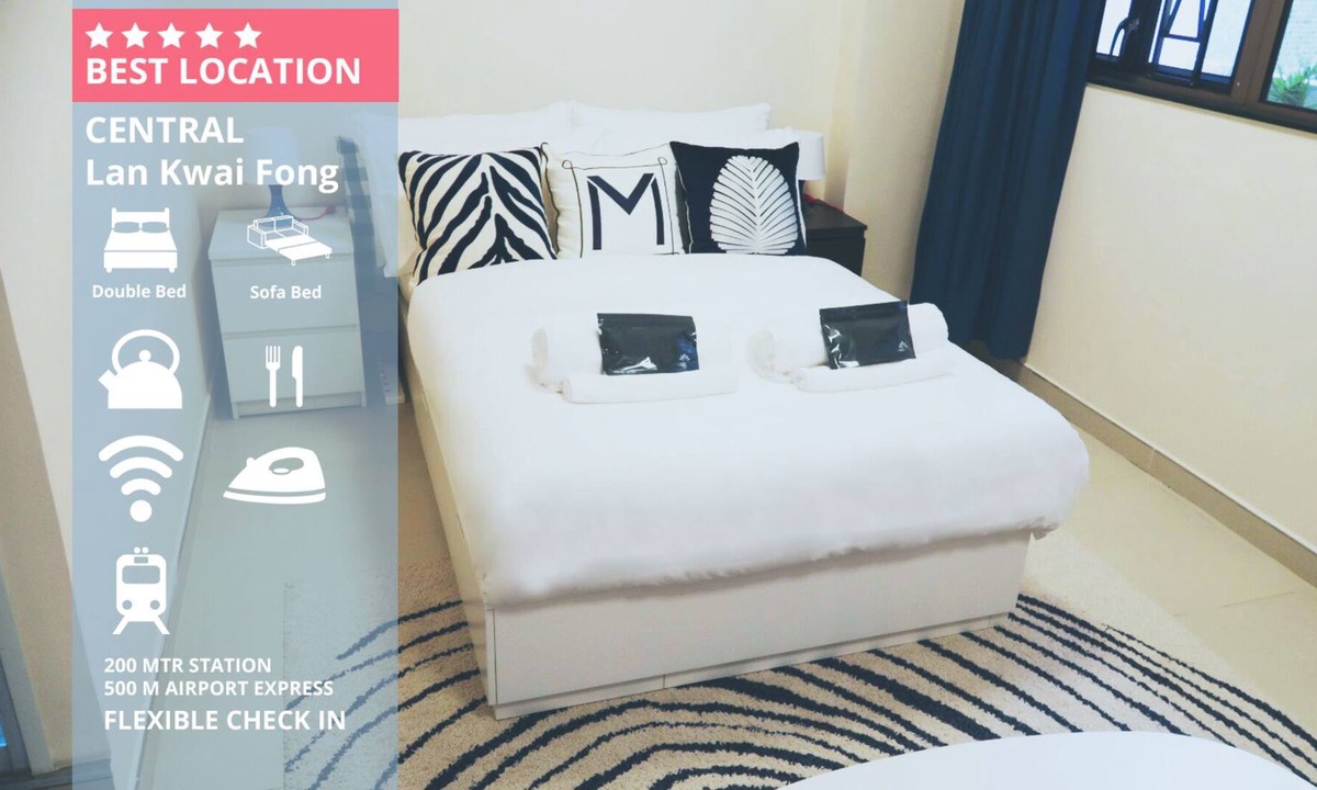 Central Apartment | Beautiful studio+Balcony @ Central/Lan Kwai Fong