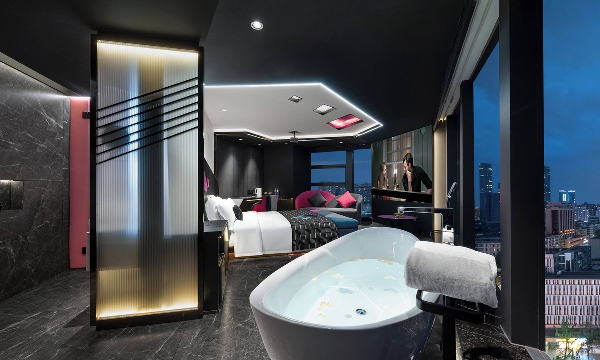Gaoxin Hotel | Beso Black Vinyl Fragment Hotel