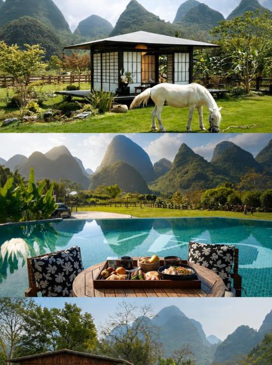Yangshuo Hotel | PastForward Deer Luxury Maison & Café at Yulong River - Where past meets present, with deers by Karst view - Infinity pool & Rooftop Terrace - Complimentary Pick-up for Stays of 3 Nights