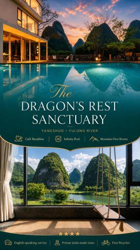 Yangshuo Bed & Breakfast | The Dragons Rest Sanctuary-Yulong River Branch - Infinity Pool & Cafe - English Speaking Service - Free MTB Rental & Tailor-Made Tour Service