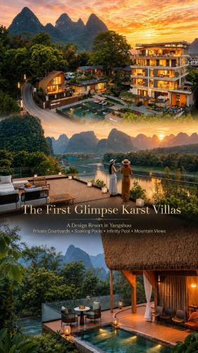 Yangshuo Hotel | The First Glimpse Karst Villas - Impression Liusan Jie - Neo-Chinese Courtyard Design & Personal Soaking Tubs - Infinity Pool & a Single Secluded Pool Suite - Complimentary Pick-up from Airport & Railway station for 3-Nights