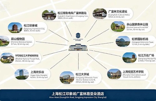 Songjiang Hotel | Atour Hotel Shanghai Songjiang Impression City Guangfulin Road
