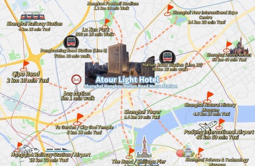 Hong Kou Hotel | Atour Light Hotel Shanghai Hongkou Hailun Road Metro Station
