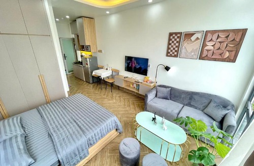 Ninh Kieu Apartment | Dr 502 Modern Studio With City View And Kitchen