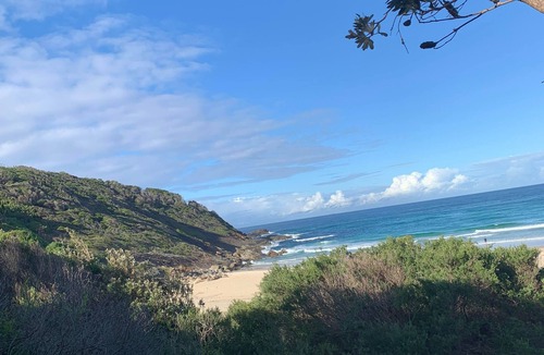 Blueys Beach House | Immaculate designer house-sweeping views over iconic Blueys Beach 3min walk away