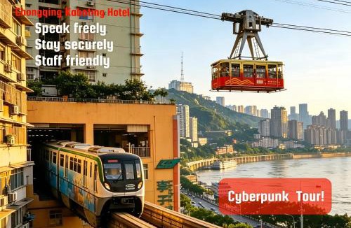 Yuzhong Qu Apartment | Kaboting Hotel Chongqing Prime Location Near Jiefangbei & Hongya Cave, 1 Minute Walk to Metro, Ideal for International Guests,Free Self-Service Laundry, Free High-Speed WiFi,Free Chinese Tea, Free Travel Advice