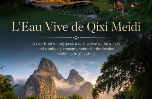 Yangshuo Hotel | L'Eau Vive de Qixi Meidi - Riverfront Infinity Pool & Log Cabin Cafe - Outdoor Cooking Class - Complimentary Shuttle within 8 Kilometers