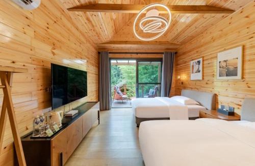 Yingjing County Cabin | Loft三角木屋露台温泉独立私汤套房