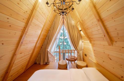 Yingjing County Cabin | Loft三角木屋露台温泉独立私汤套房