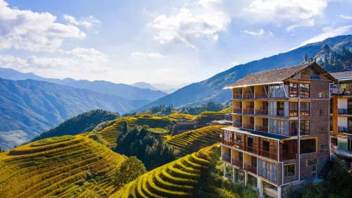 Longsheng Hotel | Longji Forest Lodge-Terraced landscape from the room, Pick-up and drop-off service from Ping'an Village Parking Lot, Sunrise& Sunset