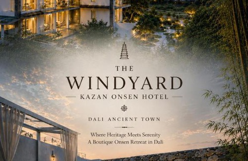Dali Ancient Town Hotel | The Windyard Kazan Onsen Hotel-Private Hot Spring Bathtub close to South Gate of Dali Ancient Town - Free Pick-up from Airport & Railway Station for 3 Nights