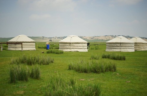 Plain Blue Banner Other | Xanadu yurts