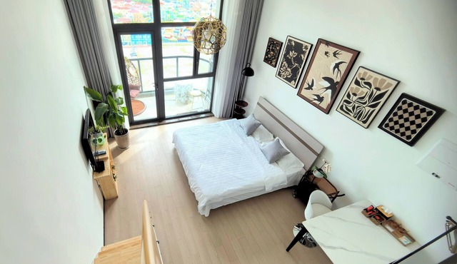 2-bedroom loft, with kitchen, and supreme sea view