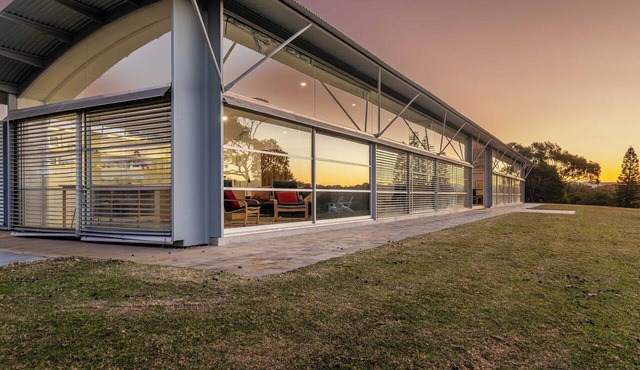 Architectural masterpiece on 100 acres next to the beach