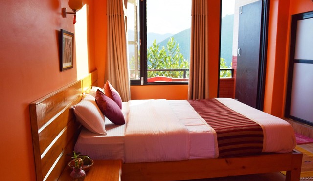 Enjoy your stay with the view of himlaya with peaceful environent