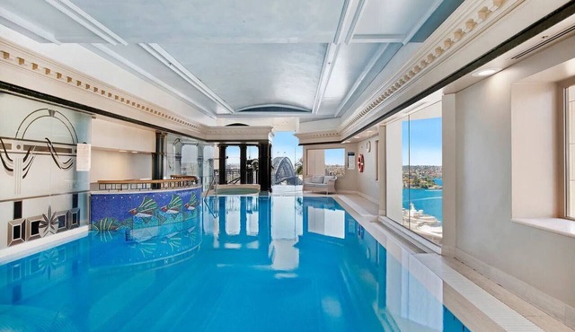 Fancy home with water view in the rocks