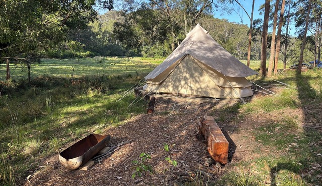 Glamping nature escape at ‘Black Wattle’ 5 minutes from pristine empty beaches