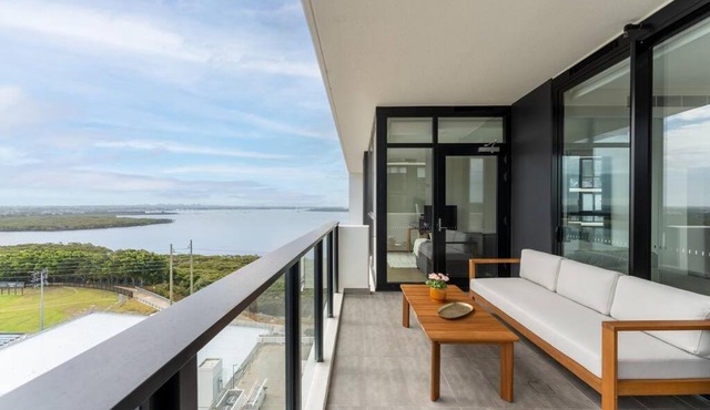 Modern 2BR with Balcony, Pool & Parking