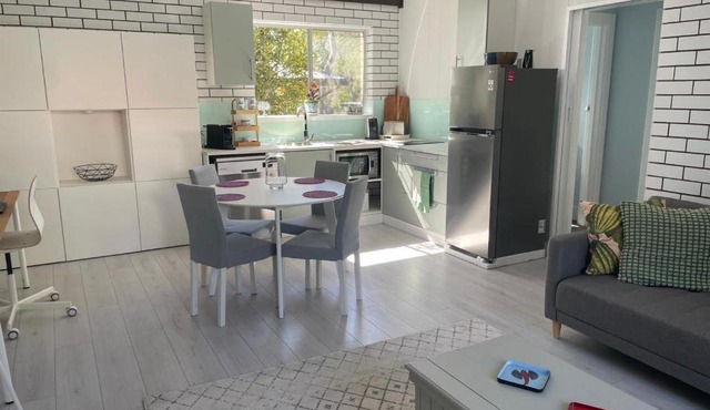 Modern studio with private patio