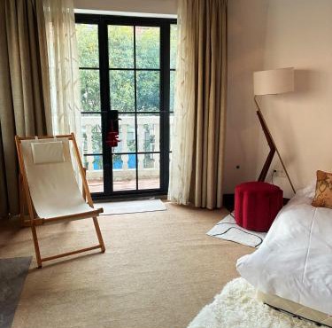 Shanghai Historical Forest Cabin loft With Balcony at second floor near middle Huaihai road
