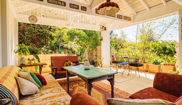 The blue beach house