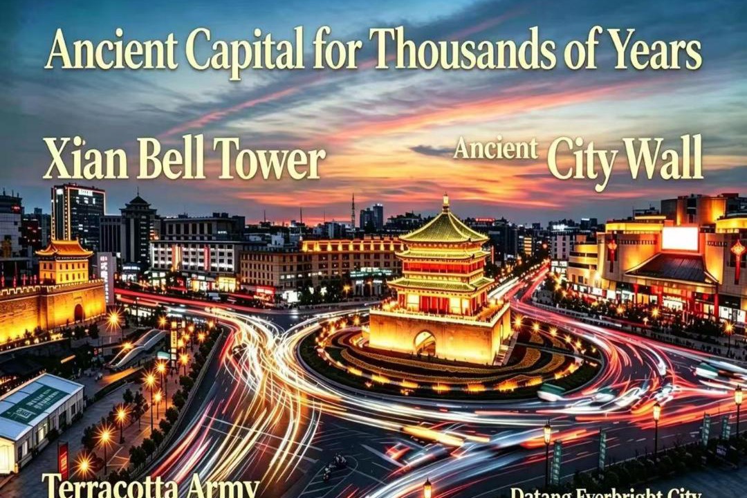 Photo of Buildings in Xi’an City Center