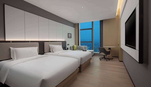 Premier Room, 2 Double Beds, Non Smoking, City View
