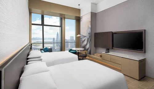 Room, 2 Double Beds, City View