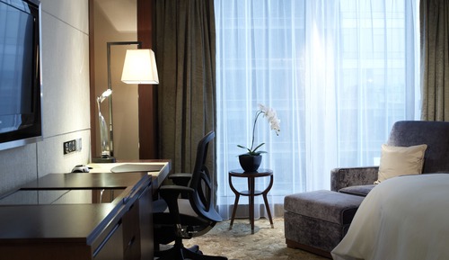 Club Room, 2 Double Beds, City View