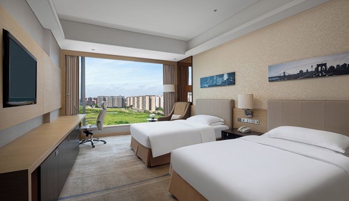 Standard Room, 2 Double Beds, City View