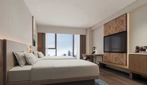 Standard Room, 2 Double Beds, City View