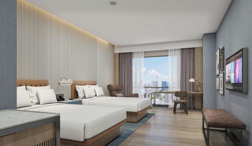 Premier Room, 2 Double Beds, City View