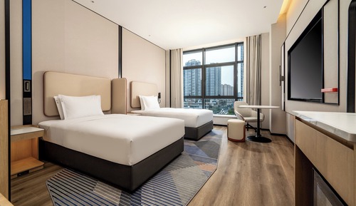 Standard Room, 2 Double Beds, City View