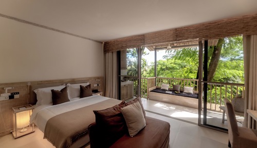 Elite Quadruple Room, 2 Queen Beds, Balcony, Garden View
