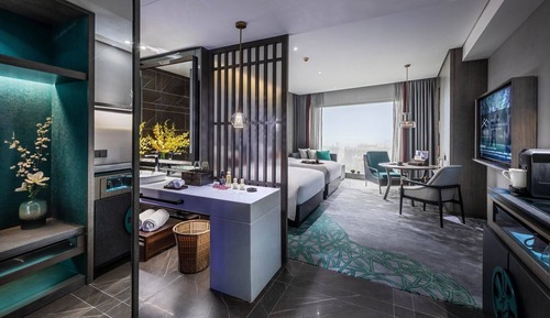 Stylish Canton Tower River View Twin Room