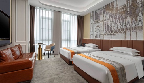 Deluxe Room, 2 Double Beds, Non Smoking, City View