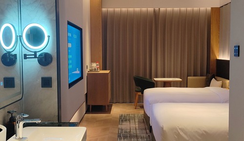 Luxury Twin Room, 2 Double Beds, Non Smoking, City View
