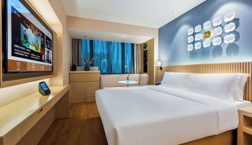 Basic Single Room, 1 King Bed, Non Smoking, City View
