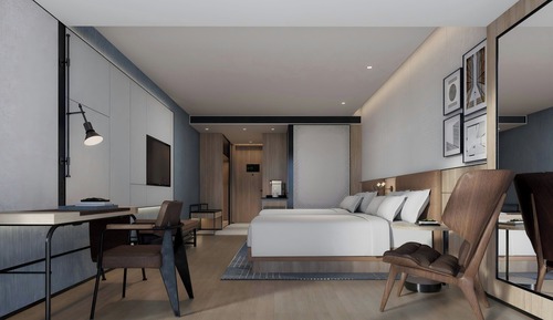 Room, 2 Double Beds, Smoking, City View