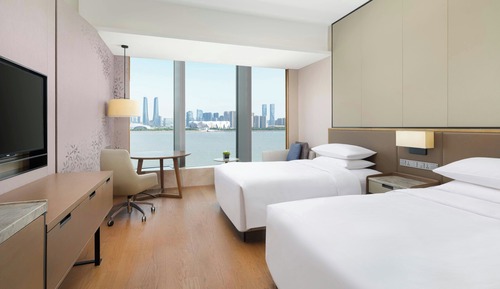 Room, 2 Double Beds, River View
