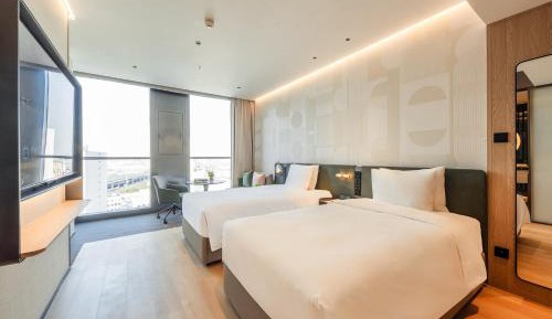 Premium Double Room with Two Double Beds and City View