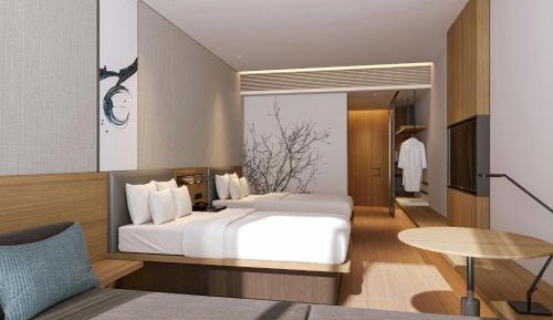 Standard Double Room with Two Double Beds and City View