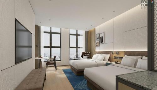 Elegant Double Room with Two Double Beds