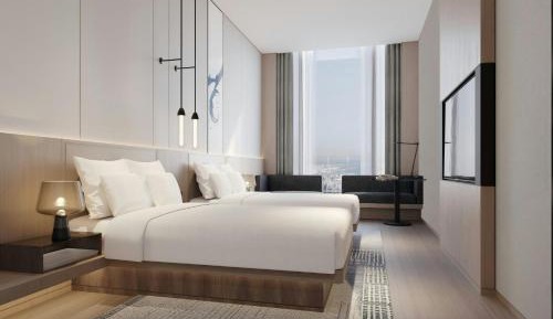 Standard Double Room with Two Double Beds and City View