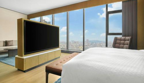 Premier King Guest Room with One King Bed and City View