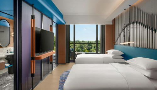 Premium Double Room with Two Double Beds and Balcony
