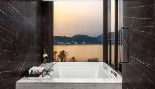 Family Room with Side Lake View