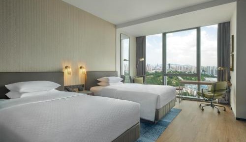 Standard Twin Room with Two Double Beds and City View