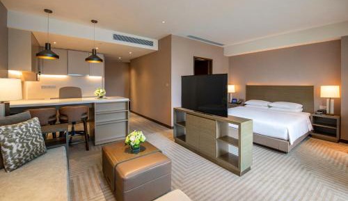 King Studio with Sofa Bed and Kitchen
